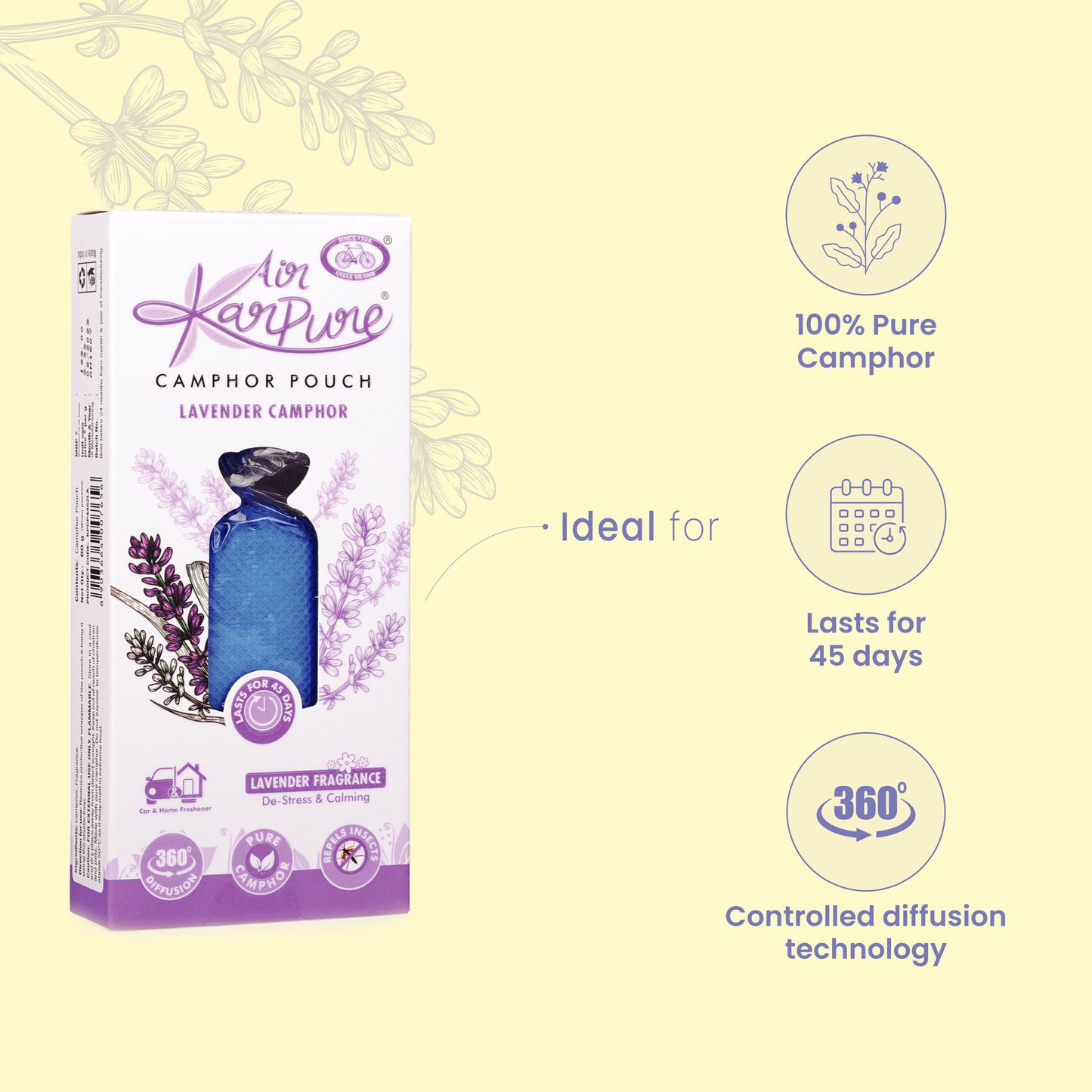 Lavender Camphor Pouch