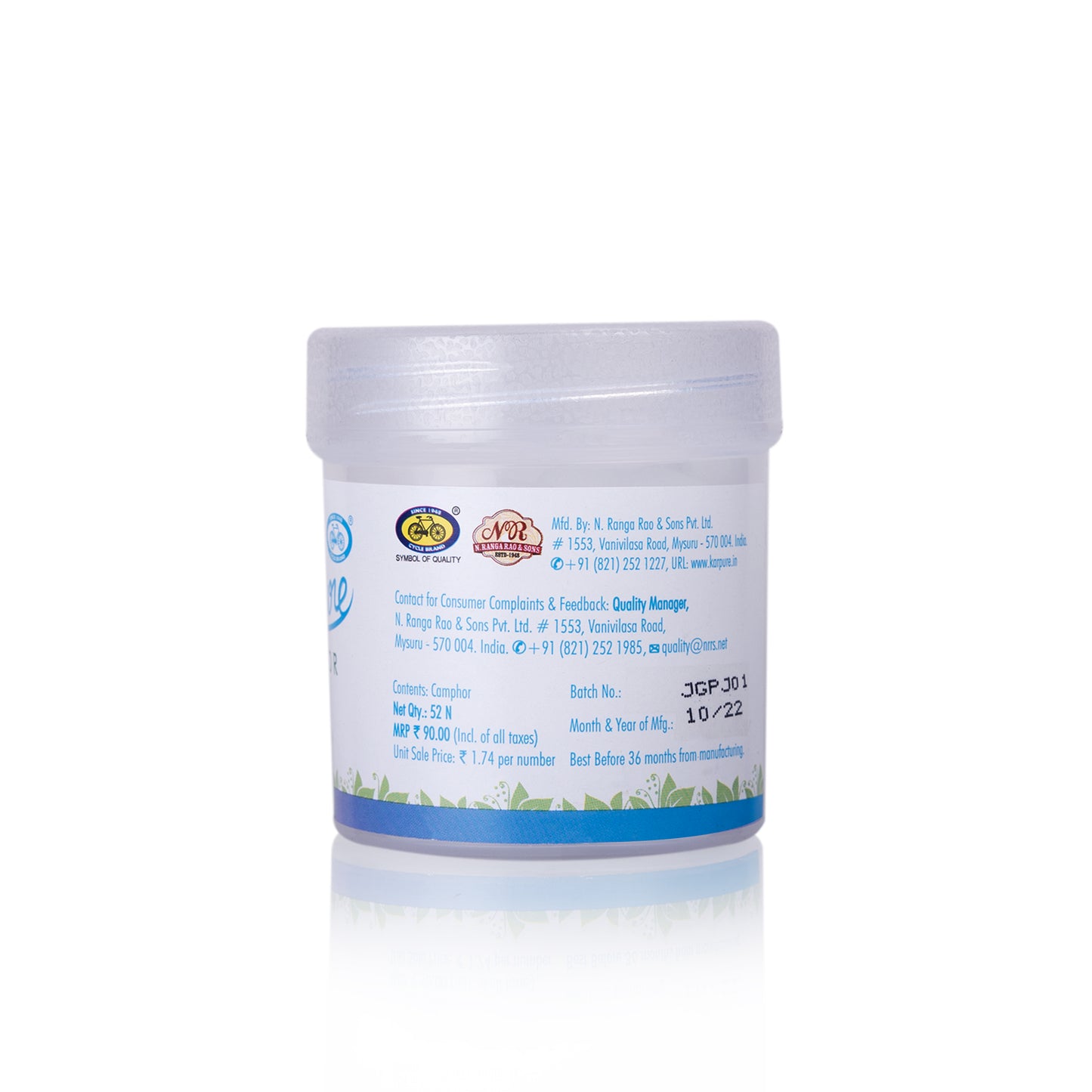 Camphor (52 Nos)